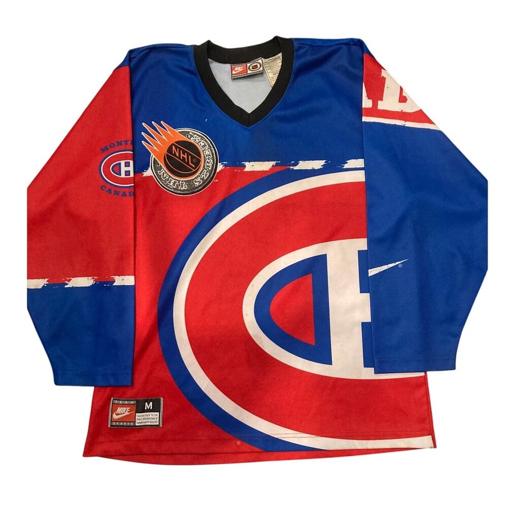 RARE Vintage 1994 Nike Street Montreal Canadiens NHL Hockey Jersey Mens M